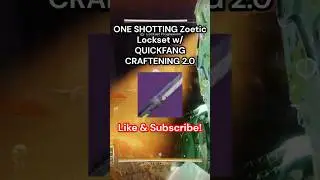 CRAFTENING 2.0 Sword ONE SHOTS Zoetic Lockset! #destiny2  #destiny2edgeoffate  #bungiedestiny2