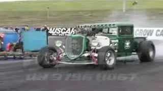 TUFF HOT ROD GETTING OUT OF SHAPE!!!!! DRAG RACING