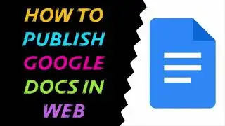 How To Publish Google Docs In Web