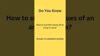 Java code to sum the values of an array