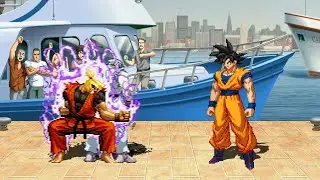 DRAGON KEN / DRAGON RYU vs GOKU - High Level Awesome Fight!