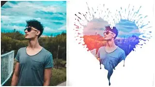 Heart Shaped Ink splash Effect tutorial | PicsArt editing tutorials