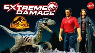 2022 Mattel Jurassic World Dominion Extreme Damage Pursuit Pack Review!!! Blue! Rain Delacourt!