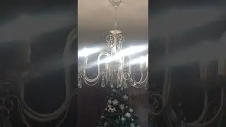 Отзыв №2 ⭐⭐⭐⭐⭐   Люстра подвесная 8 ламп большая белая с хрусталем Петрасвет S1147 8