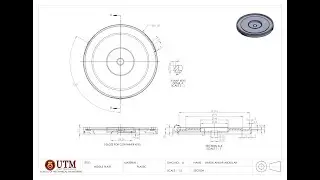 Detail Drawing of Middle Plate in Solidworks (part 6/6)