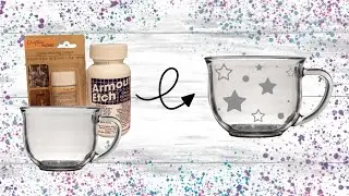 Etched Glass Dollar Tree Mug | DOLLAR TREE DIY | DIY Using Dollar Tree Etching Cream