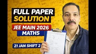 JEE Main 2026 Maths | Jan 21 Shift 2 Memory Based Questions | Full Paper Analysis & Solutions