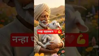 kisaan hairaan tha ki ghaas itanee bhaaree kyu hai?🤔🌾The Reason is too Cute!😂 #Shorts #ai #emotional