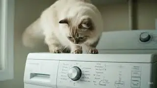 Cat&rsquo;s washing machine escape plan