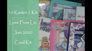 10 Cards 1 Kit Love from Lizi Juni 2020 Card Kit