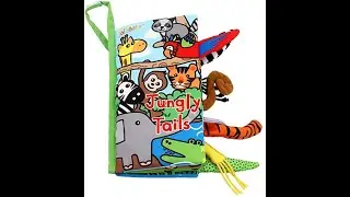Jungly Tails || Baby Soft Animal Tails Activity Cloth Book with Crinkle Fabric