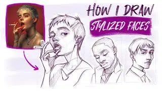 How I draw stylized heads | Beyond the Loomis Method | Tutorial #arttips #loomismethod