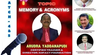 Memory & Acronyms | Arudra Yaddanapudi | UDDEEPANA EPS 4 & 5  | Day - 8