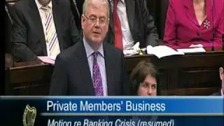 Deputy Eamon Gilmore speaking on the banking crisis