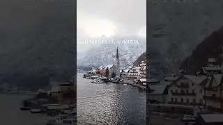 Hallstatt, Austria covered in snow. #hallstatt #austria #alps #travelshorts #travel #nature #europe