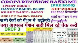 || OROP3 REVISION BASIC ME HAV H/ NBSUB NK SEP (NBSUB MACP) PRE 2006  POST 2006 RETIREMENT #orop3 ||