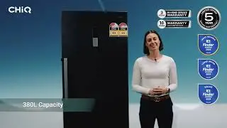 CHiQ 380L Hybrid Fridge/Freezer Black Steel CSH379NBSR3
