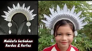 MEMBUAT SIGER DARI KERTAS DAN FOAM | HIASAN KEPALA KARNAVAL DARI KARDUS | MAHKOTA DARI KARDUS BEKAS