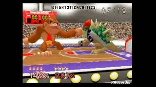 Donkey Kong vs Bowser Super Smash Bros Remix N64 #viralvideo #viral #nintendo #shortvideo #shorts