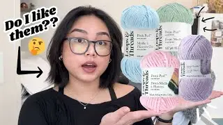 Testing the NEW Yarn from Michael's - Crochet Yarn Review + Comparison #crochetyarn #beginnercrochet
