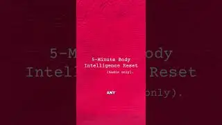 5-Minute Body Intelligence Reset