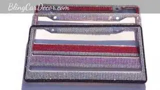 Glass Crystal License Plate Frames