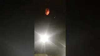 Flying a hot air balloon at night