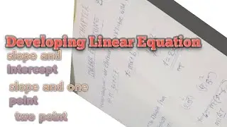 Business mathematics | Linear Equations | Linear Functions