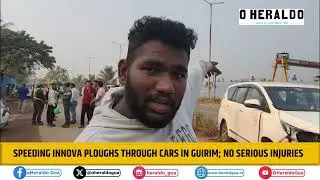Speeding Innova Ploughs Through Cars in Guirim; No Serious Injuries