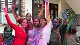 Holi Vlog 2025.. Ye aunty Q Gir gyi 😳😳