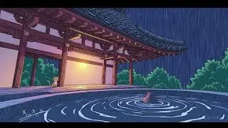 Temple Cat in the Rain [1 Hour Japanese Ambient Instrumental for Focus, Sleep & Calm]