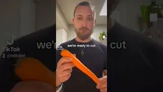How to cut uniform skinny or matchstick carrots fast from a culinary professional. #kitchenhack