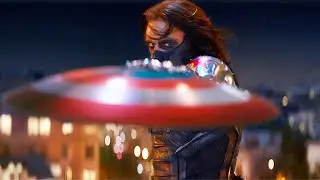 The Winter Soldier Catches Captain America's Shield - 