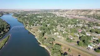 Flyover of Forsyth, Montana