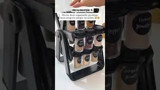 Porta Condimentos Girat&oacute;rio Tempero com potes de Vidro 90G