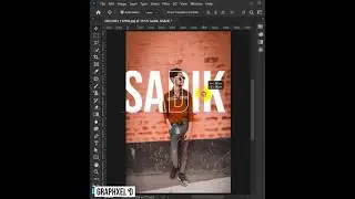 Outline Text Effect in Photoshop! || Hollow Text Effect #shorts