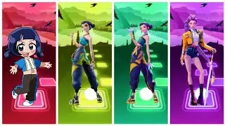 Kpop Demon Hunters: Rumi 🆚 Mera 🆚 Zoey🎶 Tiles hop EDM Rush