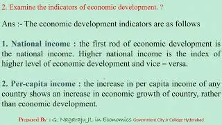 INTER MEDIATE ECONOMICS 5 MARKS B - 1