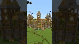 Day-1 to Day-100 survival evolution in Minecraft 🔥 #shorts