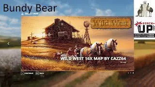FS19- Wild West X16 map by Cazz64, starting the harvest on Field 17