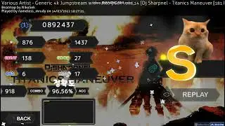 osu!mania | DJ Sharpnel - Titanics Maneuver 96.56% 892k S rank