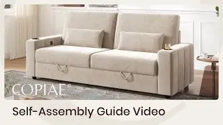 COPIAE Loveseat Sofa, Larger Couch Velvet Fabric with Storage