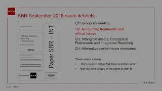 SBR September 2018 debrief: question 2