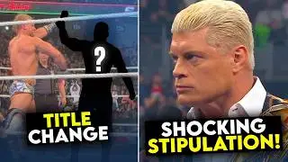 SHOCKING WWE Title Change 😱 HUGE Stipulation to Cody vs Drew | AEW & SmackDown News