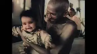 MAHATMA GANDHI In Colour (First Time Ever) - presented by Encyclopaedia Britannica Films. RECOLOURED