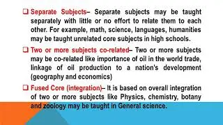 Core Curriculum