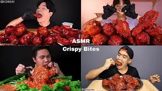 ASMR KOREAN SPICY NUCLEAR FRIED CHICKEN Compilation | No Talking | Mukbang| Eating Sounds|Only Bits 