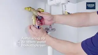 GROHE RED Compact 3-in-1 kokendwaterkraan met mengventiel op warm water aansluiten