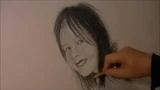 Speed drawing pencil portrait