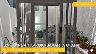 Project Lift Rumah PSA Franz Cabin 3 Lantai Outdoor di PIK 2 | Full Glass & Anti Blackout
